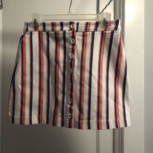 Striped mini skirt